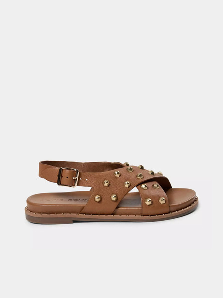 Sofie Schnoor Кафяви дамски кожени сандали Sofie Schnoor