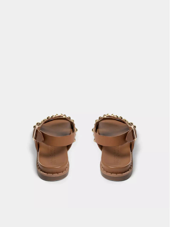 Sofie Schnoor Кафяви дамски кожени сандали Sofie Schnoor