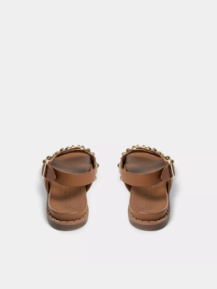 Sofie Schnoor Кафяви дамски кожени сандали Sofie Schnoor