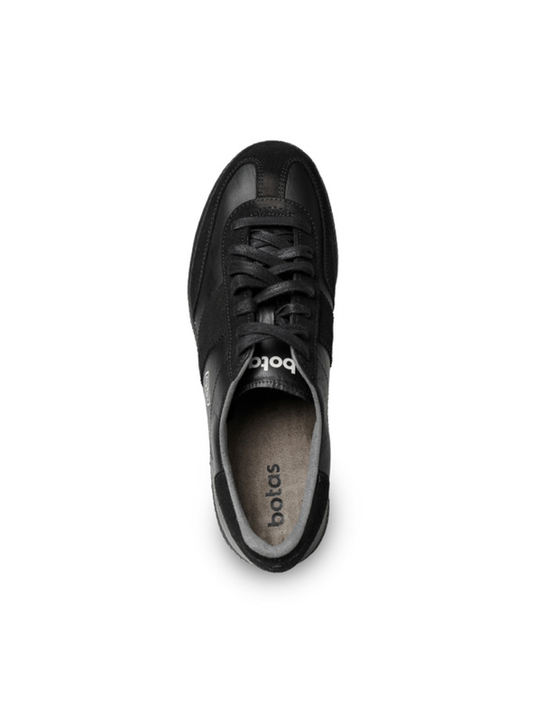 BOTAS *** Дамски кожени маратонки / кецове черни Botas Iconic Dark