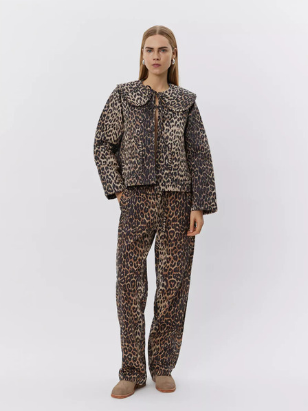 Sofie Schnoor Бежово и кафяво дамско яке с леопардов принт Sofie Schnoor