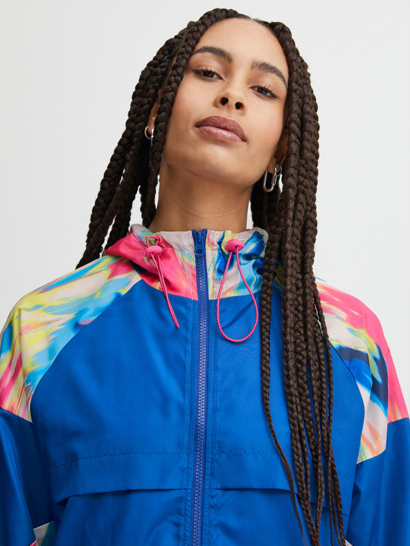 The Jogg Concept Синьо дамско яке с шарка The Jogg Concept