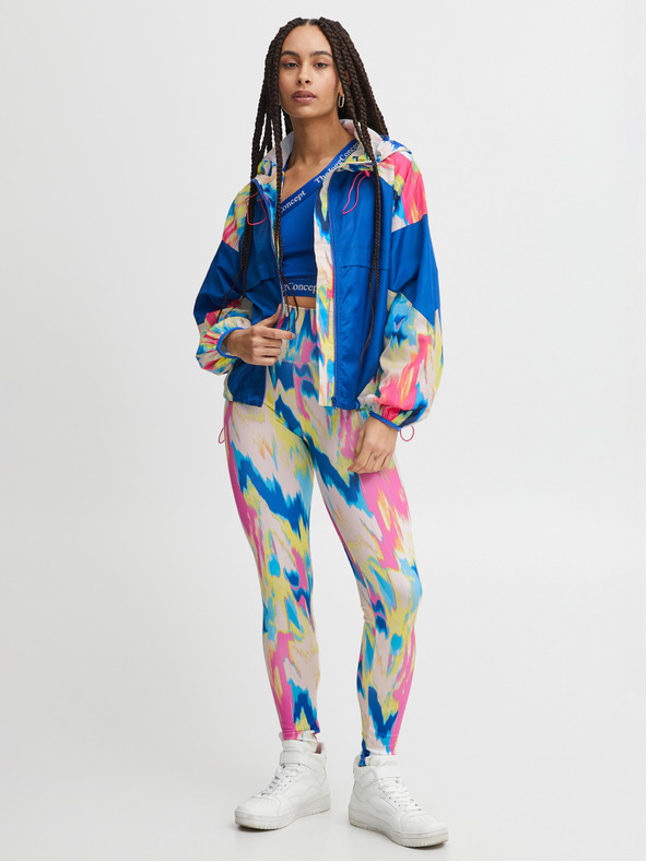 The Jogg Concept Синьо дамско яке с шарка The Jogg Concept