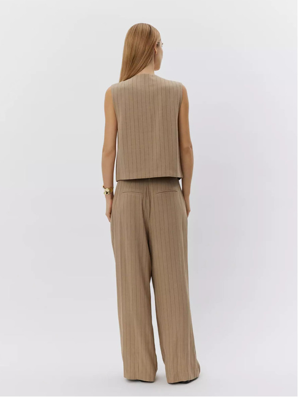 Sofie Schnoor Кафява дамска жилетка на райета Sofie Schnoor