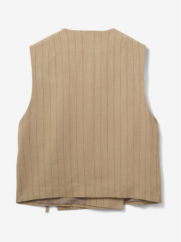 Sofie Schnoor Кафява дамска жилетка на райета Sofie Schnoor