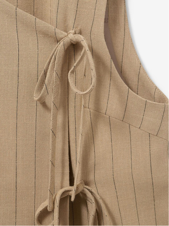 Sofie Schnoor Кафява дамска жилетка на райета Sofie Schnoor