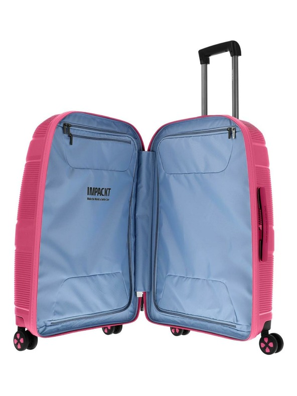 IMPACKT Пътнически куфар IMPACKT IP1 M Flora pink