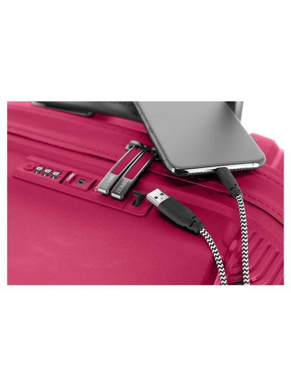 IMPACKT Пътнически куфар IMPACKT IP1 S Flora pink