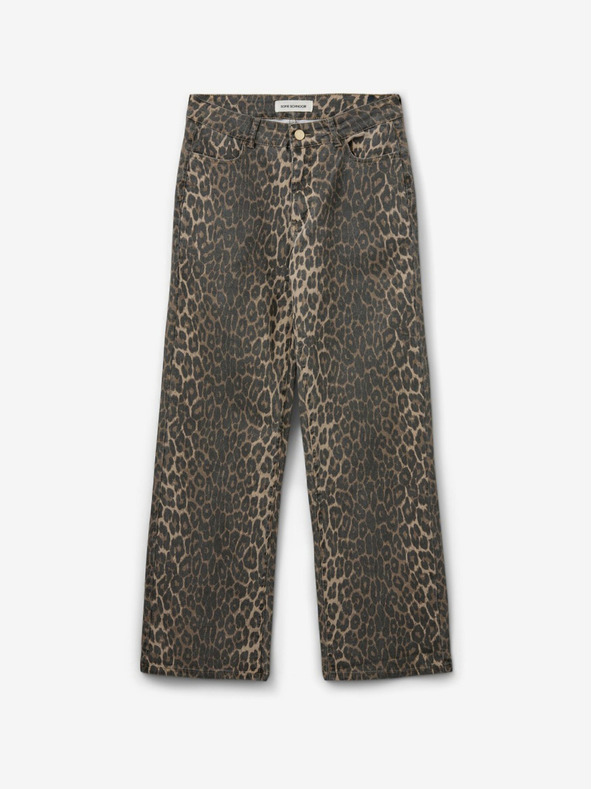 Sofie Schnoor Кафяв дамски шарен торбест панталон Sofie Schnoor