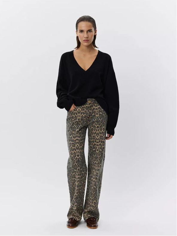 Sofie Schnoor Кафяв дамски шарен торбест панталон Sofie Schnoor