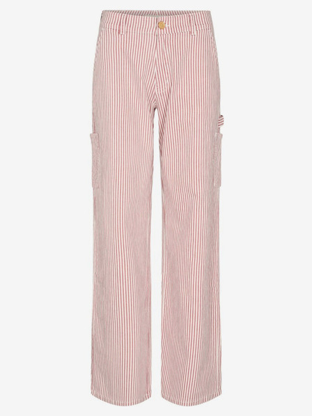 Sofie Schnoor Бели и червени дамски раирани торбести панталони Sofie Schnoor