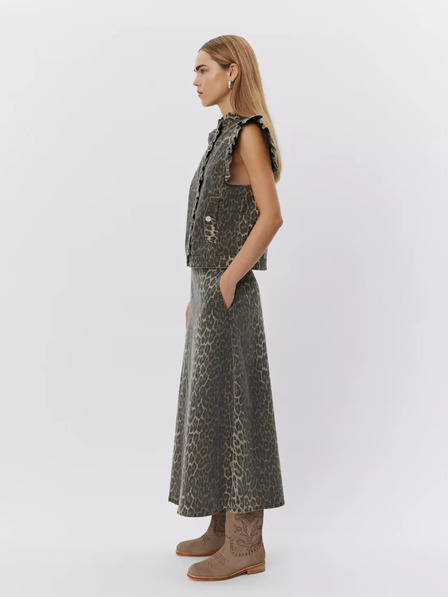 Sofie Schnoor Кафява дамска шарена пола Sofie Schnoor