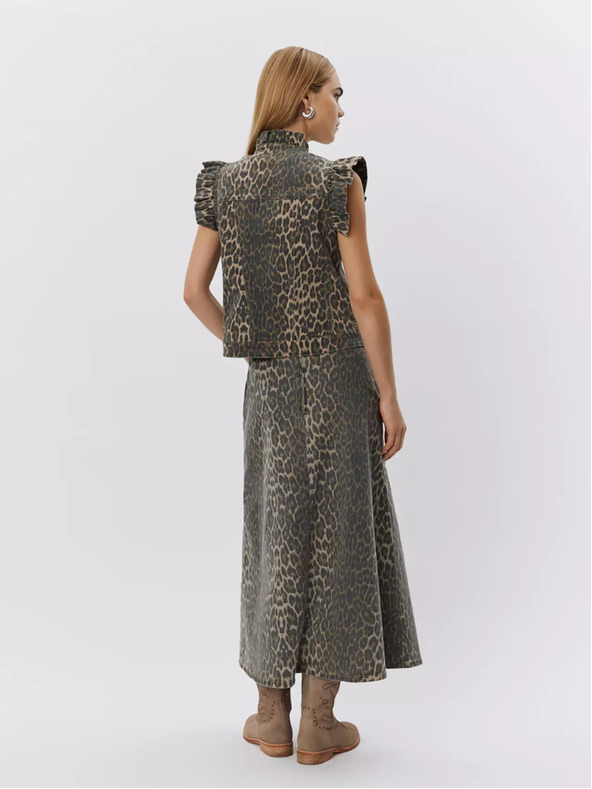 Sofie Schnoor Кафява дамска шарена пола Sofie Schnoor