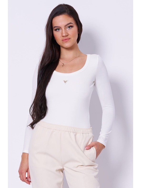 Guess Jeans Дамска бяла боди тениска 1314 Guess jeans