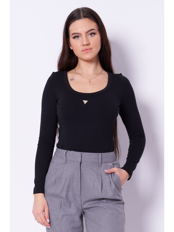 Guess Jeans Дамско черно боди тениска 1314 Guess jeans
