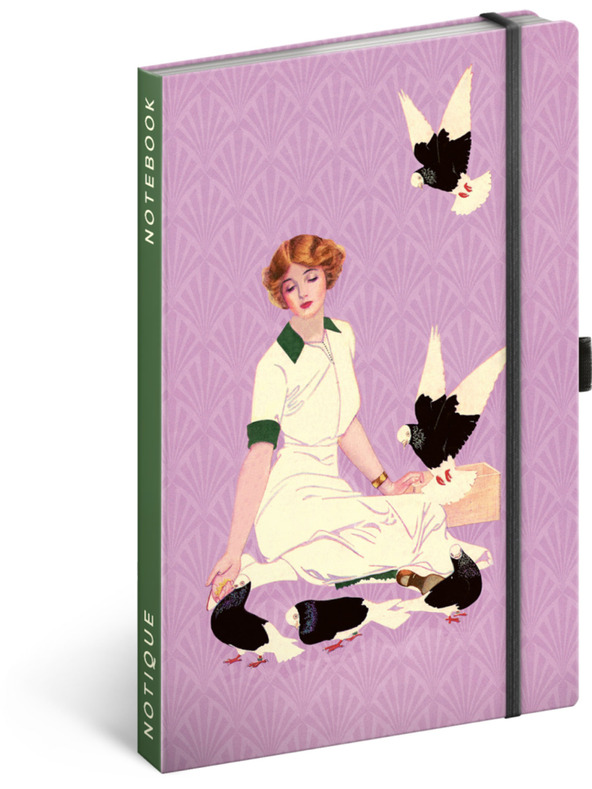 NOTIQUE NOTIQUE Бележник Гълъби на Катрин Зима, подплатен, 13 x 21 cm BAAGL
