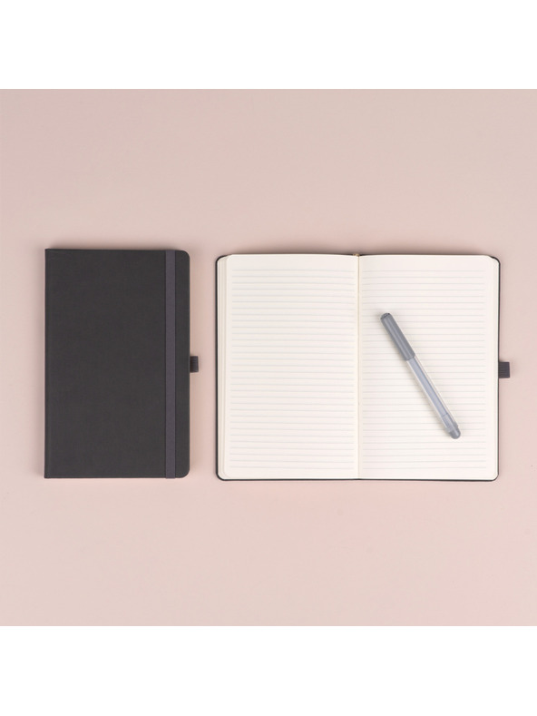 NOTIQUE NOTIQUE Бележки в сив цвят, подшити, 13 x 21 cm