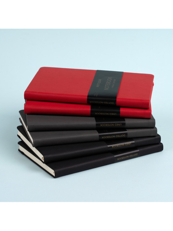 NOTIQUE NOTIQUE Бележки в сив цвят, подшити, 13 x 21 cm