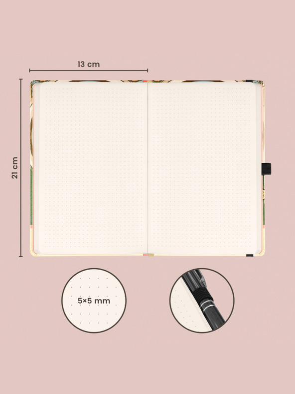 NOTIQUE NOTIQUE Бележник Алфонс Муха - Петрич, пунктир, 13 x 21 cm