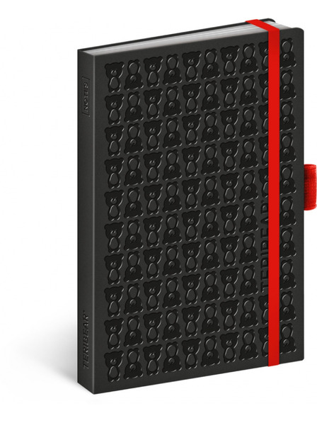 NOTIQUE NOTIQUE Бележки Teribear, черни, с подплата, 9 x 13 cm