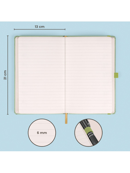 NOTIQUE NOTIQUE Бележки Зелена, подшити, 13 x 21 см