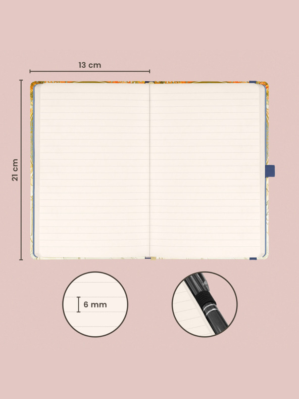 NOTIQUE NOTIQUE Бележки Алфонс Муха - Музика, подшити, 13 x 21 cm