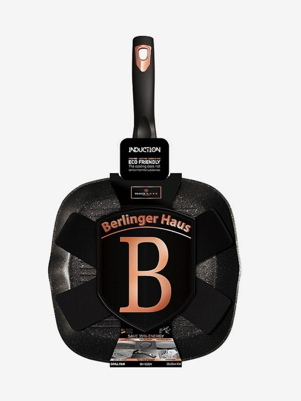 Berlingerhaus Грил тиган с мраморно покритие BERLINGERHAUS Black Rose Collection (28 см)