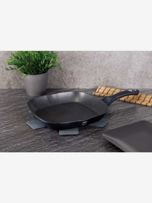 Berlingerhaus Тиган за скара с мраморна повърхност 28 cm BERLINGERHAUS Metallic Line Aquamarine Edition