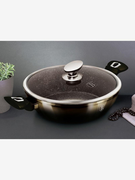 Berlingerhaus Дълбок тиган с капак 28 см Shiny Black Collection BERLINGERHAUS