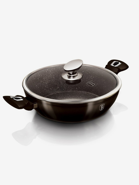 Berlingerhaus Дълбок тиган с капак 28 см Shiny Black Collection BERLINGERHAUS