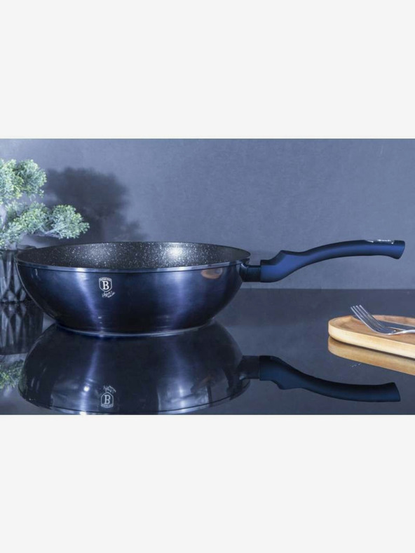 Berlingerhaus Уок тиган с мраморно покритие 30 см BERLINGERHAUS Metallic Line Aquamarine Edition