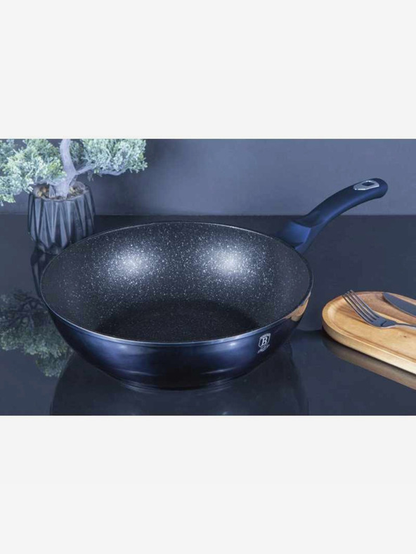 Berlingerhaus Уок тиган с мраморно покритие 30 см BERLINGERHAUS Metallic Line Aquamarine Edition