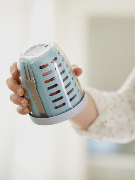 Mepal Розова кутия за закуски с цедка Mepal Ellipse 600 ml