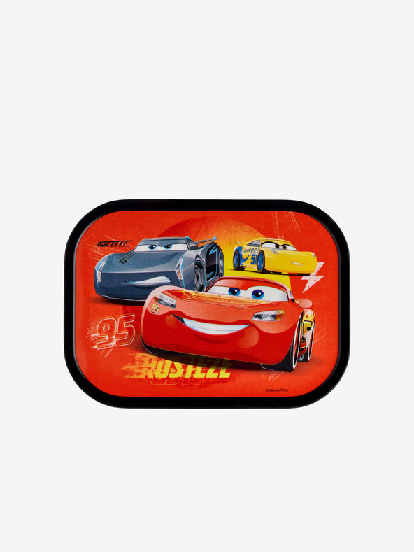 Mepal Червена шарена кутия за закуски за деца Mepal Campus Cars