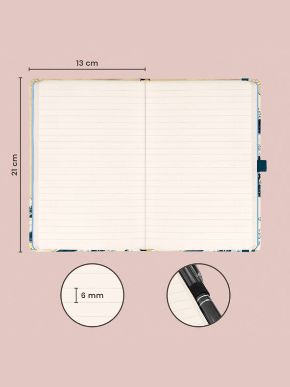 NOTIQUE NOTIQUE Бележки на Кацушика Хокусай, подшити, 13 x 21 cm