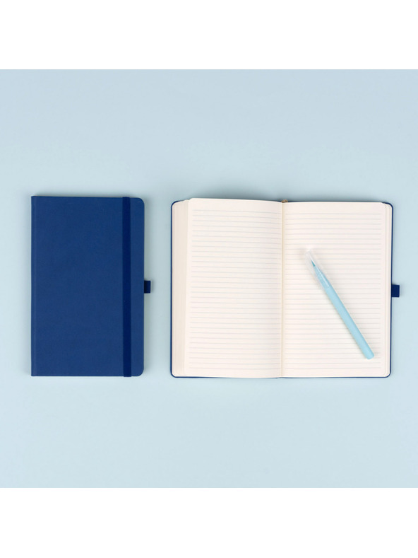 NOTIQUE NOTIQUE Бележки в тъмносиньо, подплатени, 13 x 21 cm