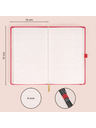 NOTIQUE NOTIQUE Бележки Червено, подшити, 13 x 21 cm
