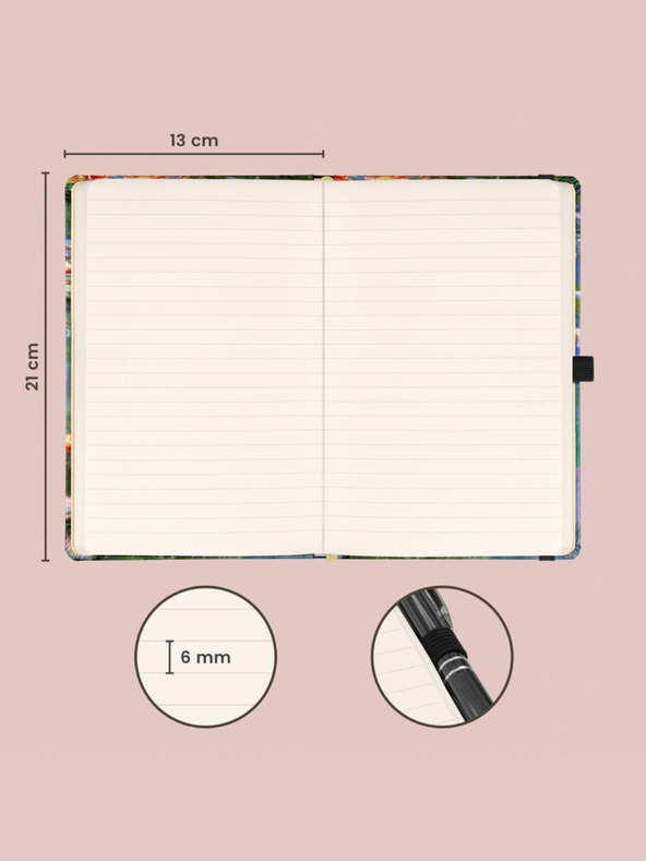 NOTIQUE NOTIQUE Бележки на Клод Моне, линирани, 13 x 21 cm