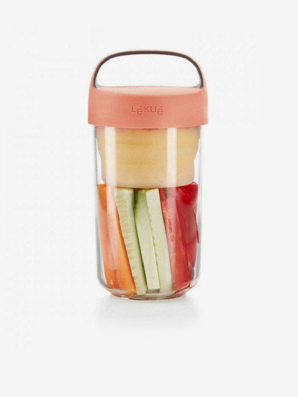 Lékué Розова кутия за обяд Lékué Jar To Go (600 ml)
