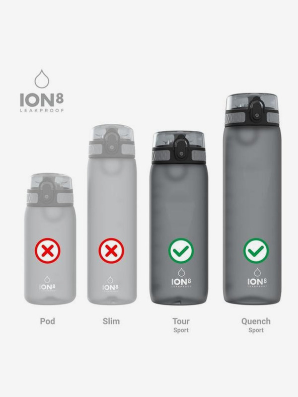 ION8 Черна резервна капачка за бутилка Ion8 Leak Proof (750 до 1200 мл)