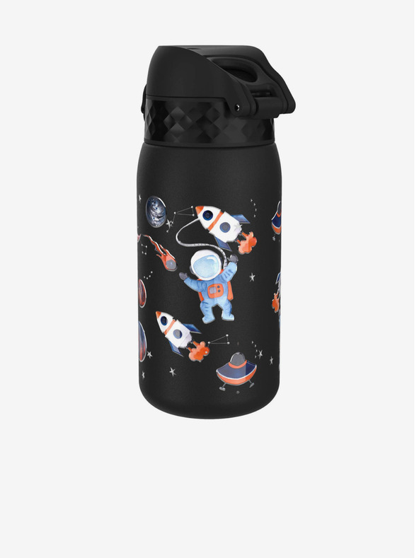ION8 Черна щампована неръждаема бутилка Ion8 Leak Proof Space (400 мл)