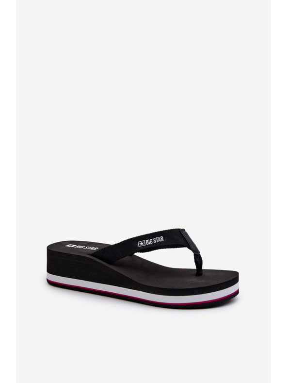 BIG STAR SHOES Дамски чехли с платформа Big Star Black Размер: