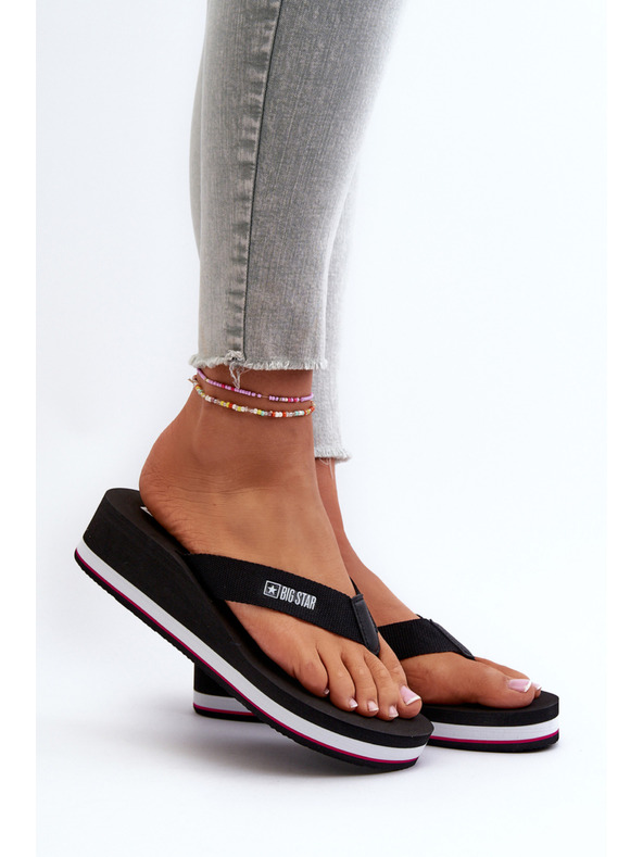 BIG STAR SHOES Дамски чехли с платформа Big Star Black Размер: