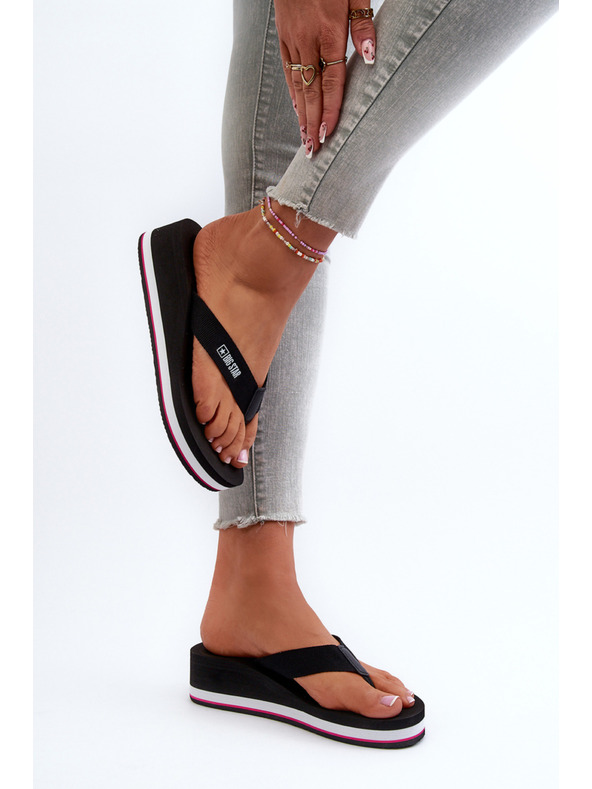 BIG STAR SHOES Дамски чехли с платформа Big Star Black Размер: