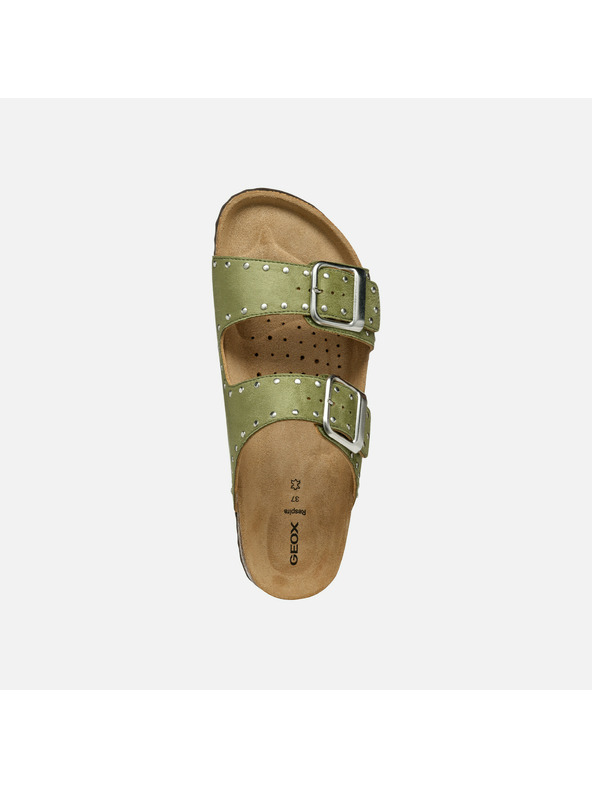 Geox Светлозелени дамски чехли Geox Brionia R