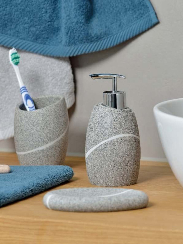 Kela Диспенсер за сапун TALUS поли, декор камък сив KELA