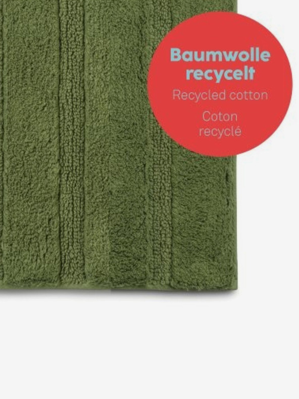 Kela Баня постелка Megan 100% памук мъхесто зелена 120,0x70,0x1,6см KELA