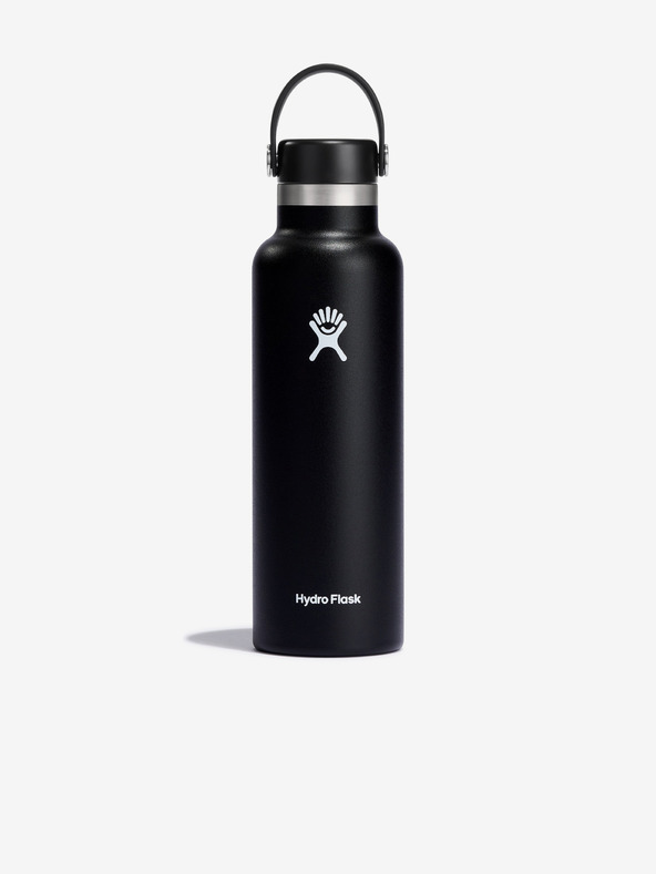 Hydro Flask Черна бутилка от неръждаема стомана Hydro Flask Standard Mouth Flex Cap (621 ml)