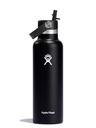 Hydro Flask Термобутилка от неръждаема стомана Hydro Flask със стандартна капачка със сламка 21 унции (621 ml), черна