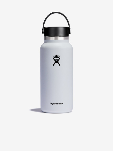 Hydro Flask Бяла неръждаема термо бутилка Hydro Flask Wide Mouth Flex Cap (946 мл)